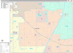 Fountain Valley Wall Map Premium Style 2024